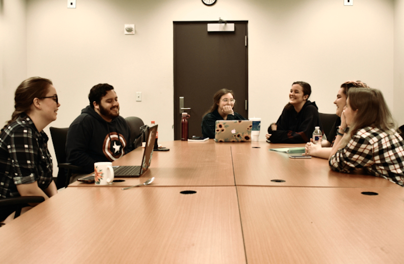 Arts Admin Image of students working in an office