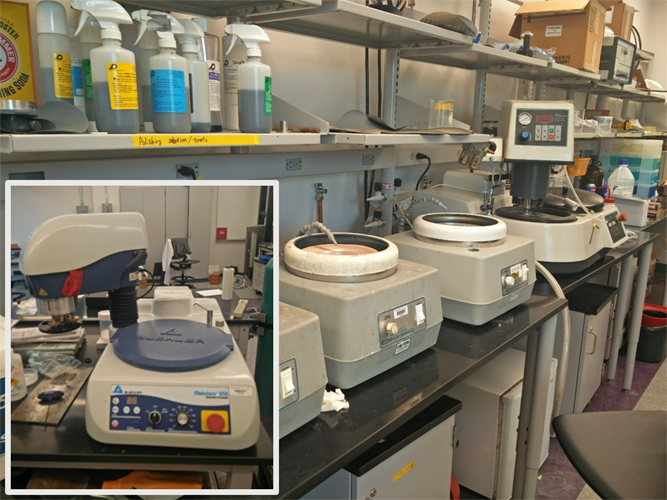 MMTEF Sample Polishing Stations Polishers