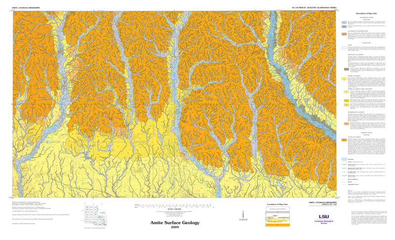 Amite Surface Geology 2022
