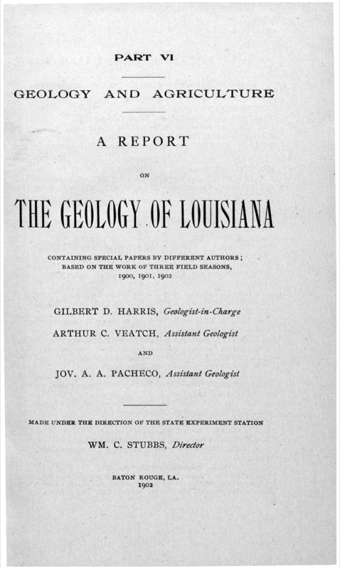 A Report on the Geology of Louisiana, Containing Special Papers by Different Authors