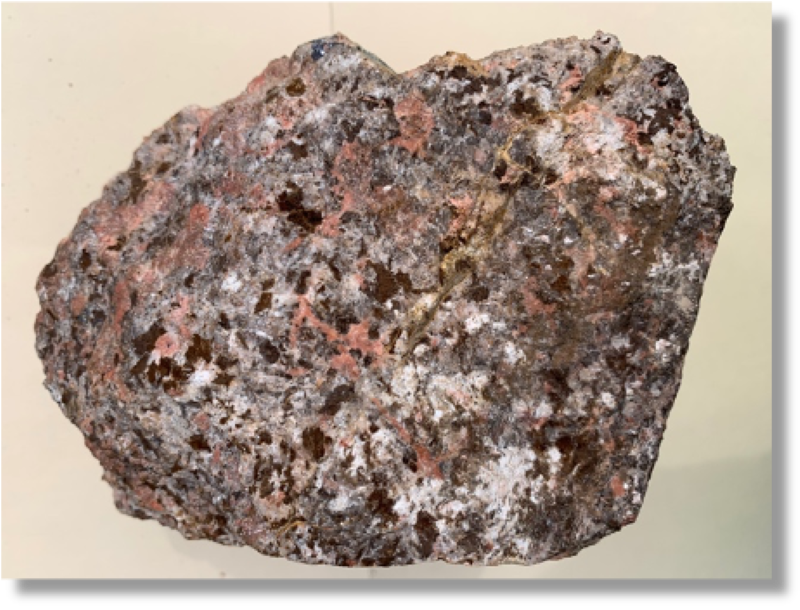 A piece of carbonatite from Mountain Pass, California. 